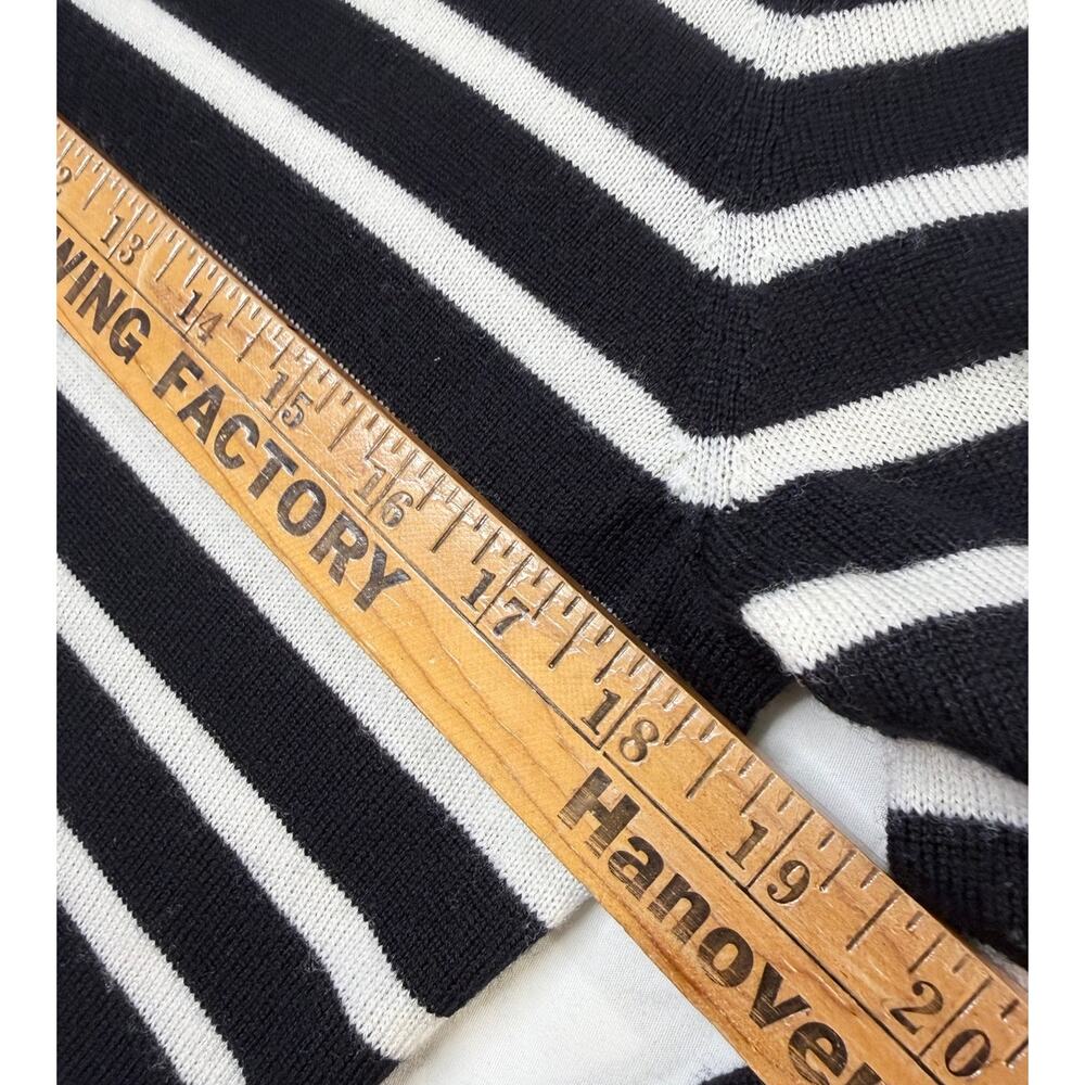 Cynthia Rowley 100% Extra Fine Merino Wool Sweater Dress Sz M Preppy Academia - Picture 4 of 10